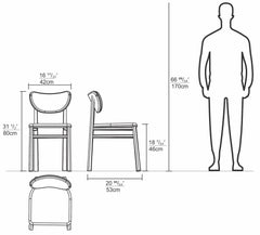 Cadeira sinuosa nogueira - estofado linho branco cru - Veromobili | Móveis e Decoração