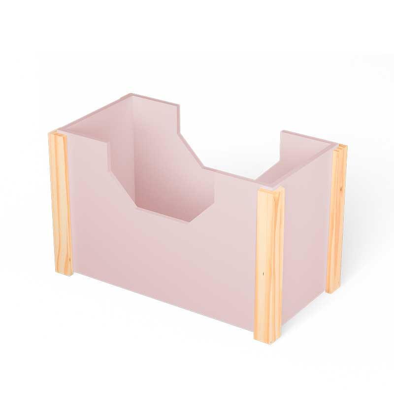 Caixa Organizadora Bloquinho - Rosa Claro - Veromobili | Móveis e Decoração
