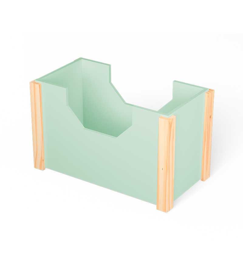 Caixa Organizadora Bloquinho - Verde Claro - Veromobili | Móveis e Decoração