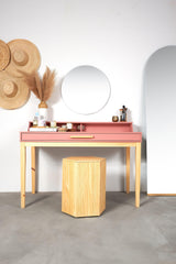 Escrivaninha Pine 120cm com Gaveta - Rosa Chá - Veromobili | Móveis e Decoração