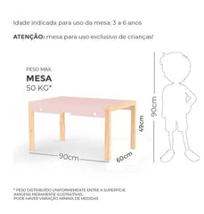 Mesa Infantil Zinho - Branca - Veromobili | Móveis e Decoração