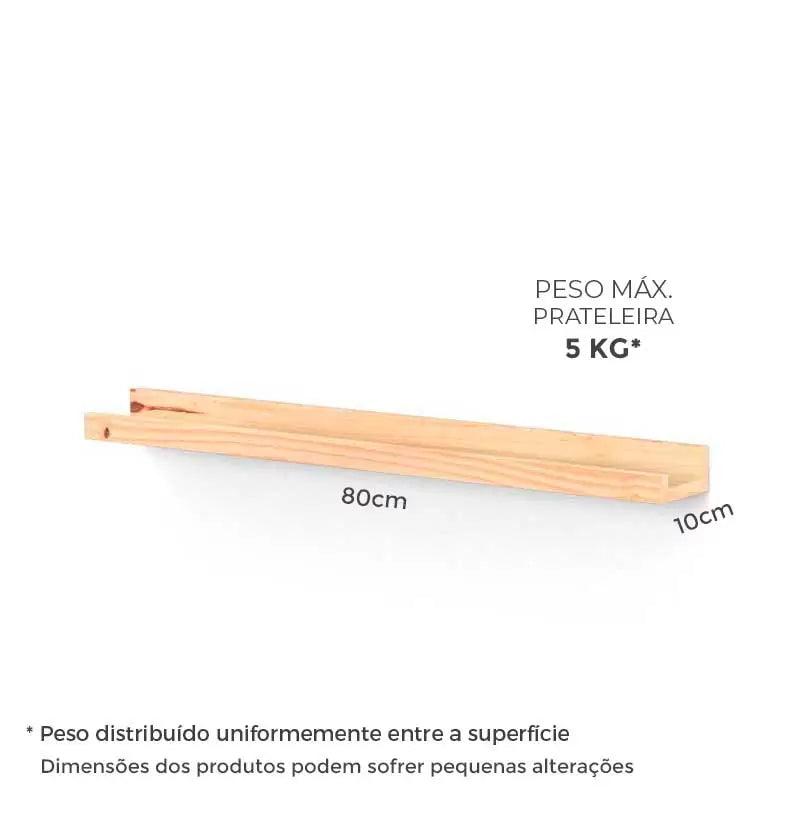 Prateleira para Quadros 80x10cm - Rosa Claro - Veromobili | Móveis e Decoração